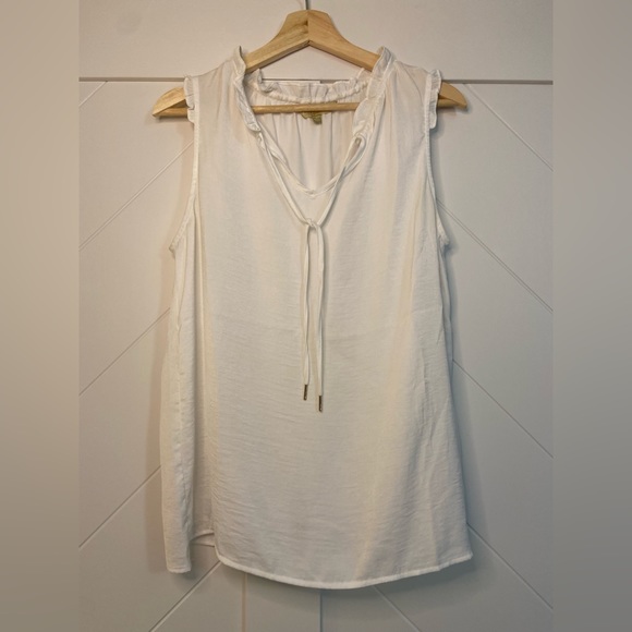 Lauren James Tops - Lauren James tank with tie neck ruffle detail